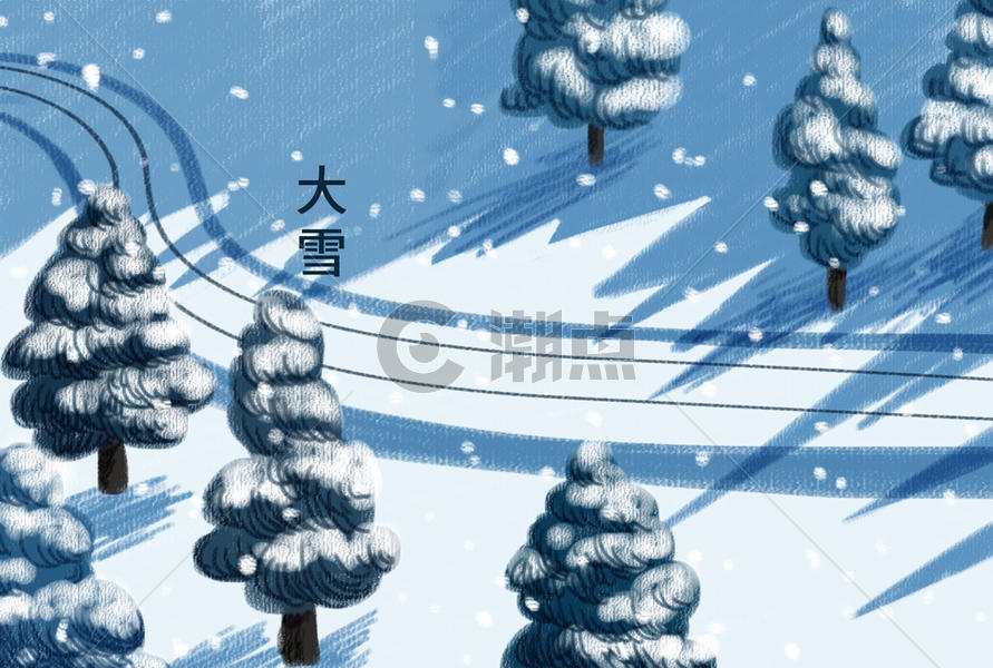 二十四节气大雪插画图片素材免费下载