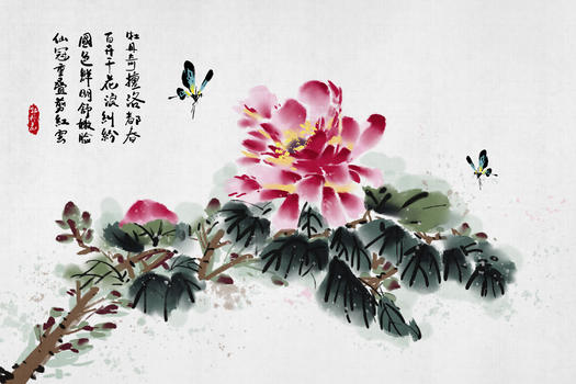 中国风牡丹花图片素材免费下载