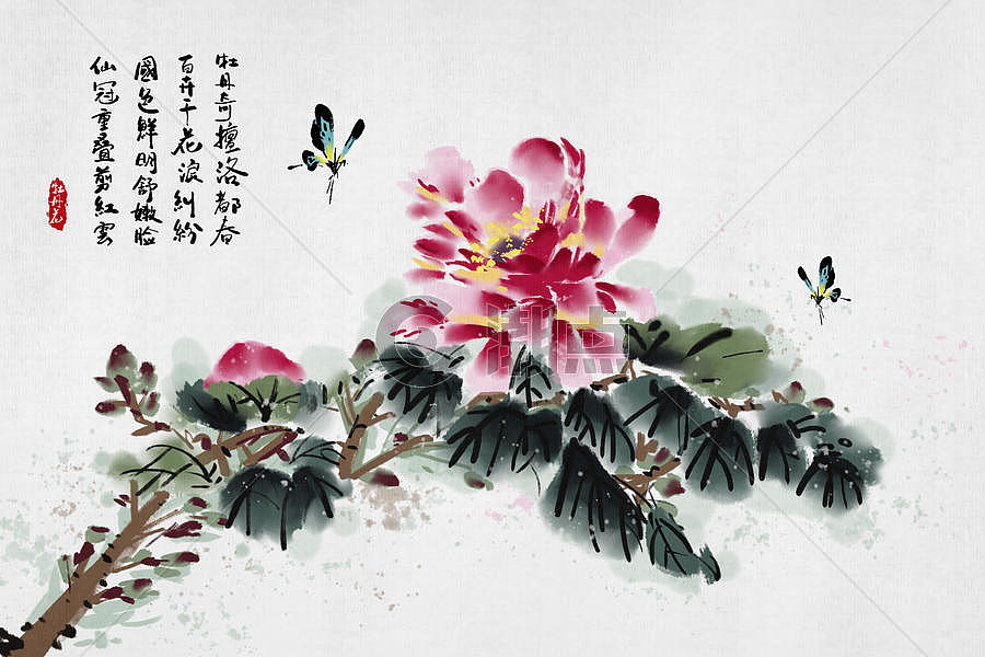 中国风牡丹花图片素材免费下载