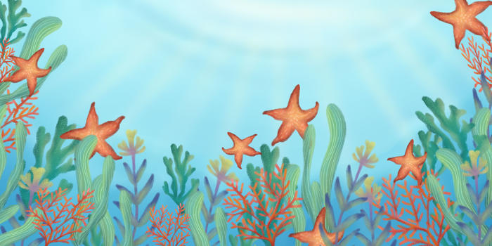 海底世界植物分层背景图片素材免费下载