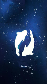 双鱼座十二星座系列插画图片素材免费下载