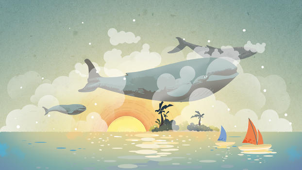 海与鲸鱼图片素材免费下载