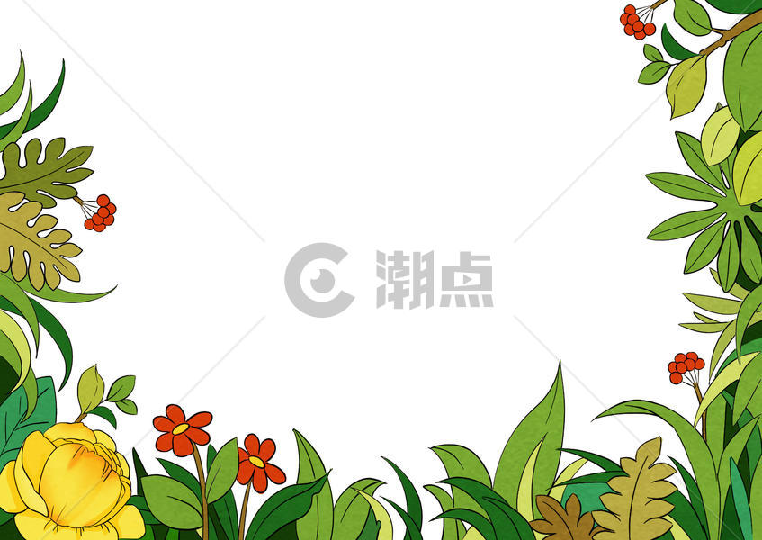 花卉装饰边框图片素材免费下载