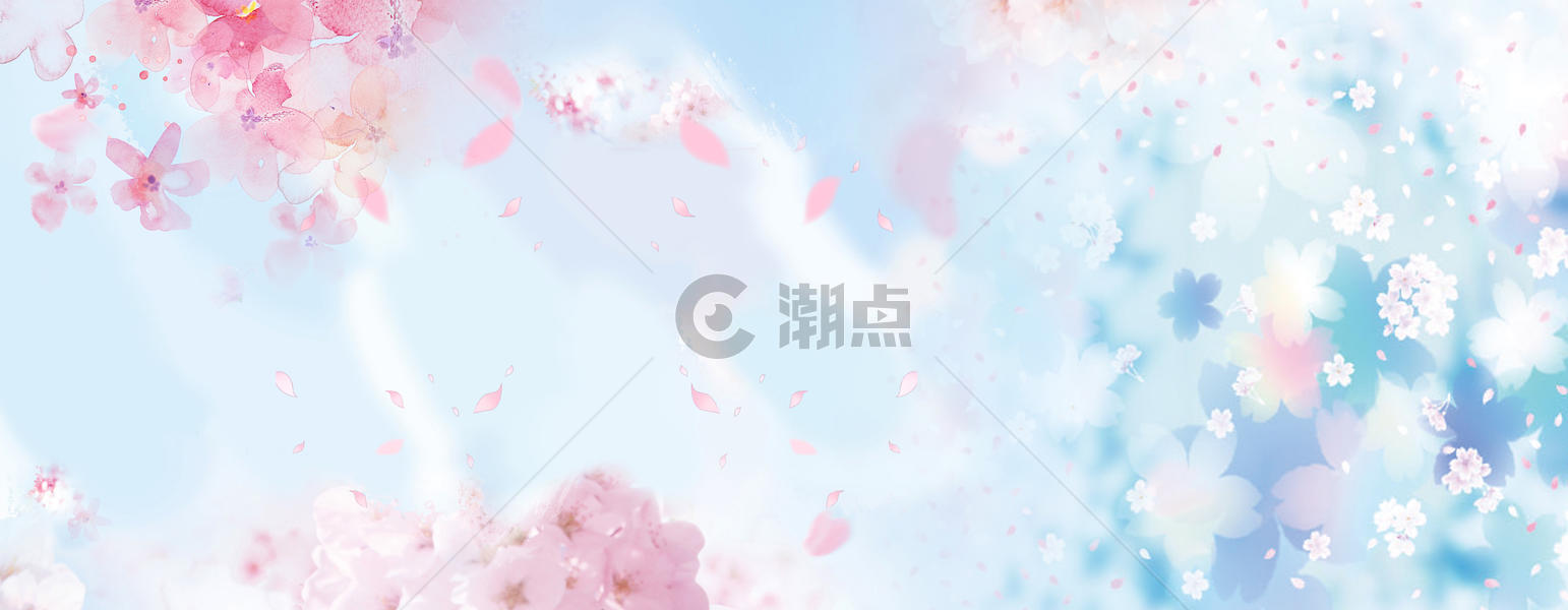 春季樱花唯美背景图片素材免费下载