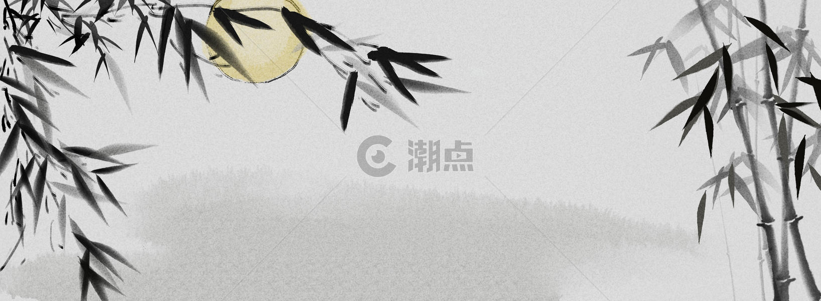 中国风水墨竹子背景图片素材免费下载