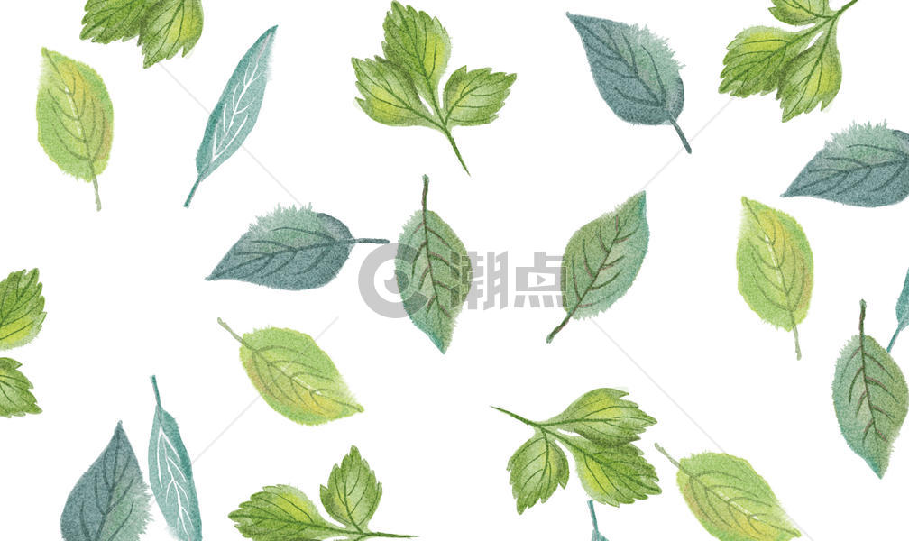 手绘植物背景图片素材免费下载