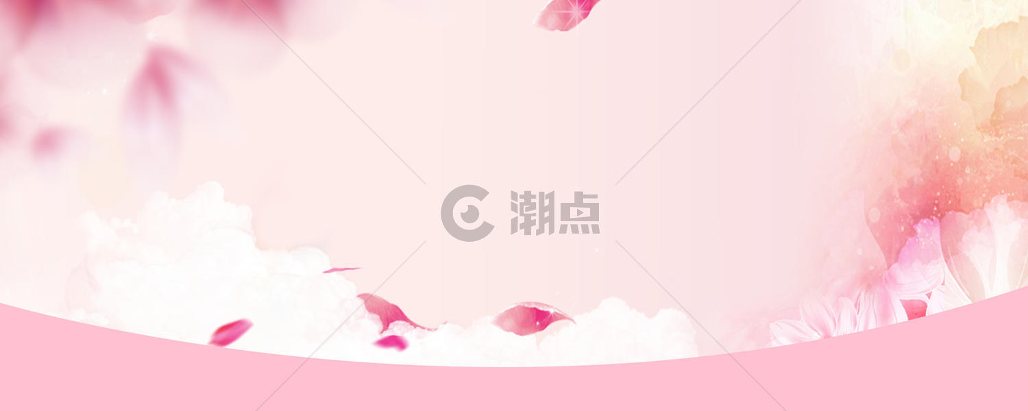粉色化妆品浪漫玫瑰背景图片素材免费下载