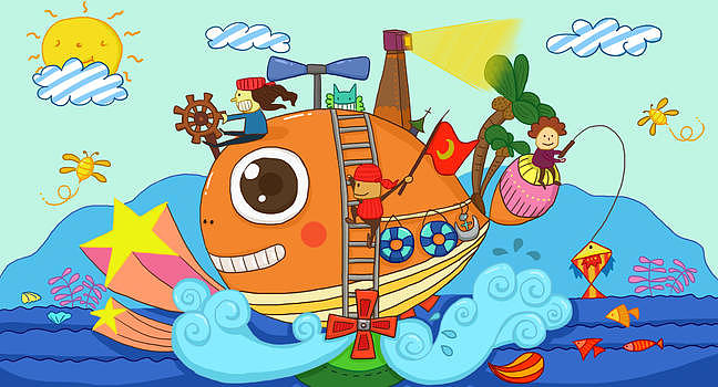 儿童插画之海洋乐园图片素材免费下载