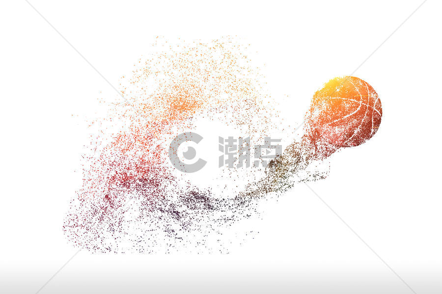 篮球剪影粒子图片素材免费下载