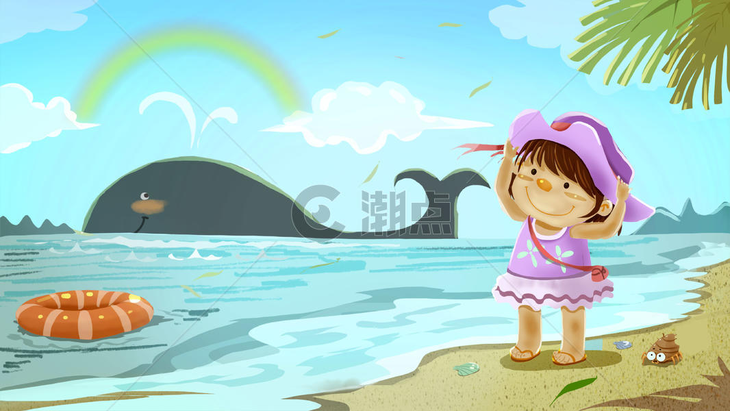 海边沙滩女孩图片素材免费下载