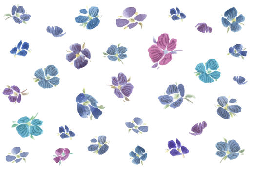水彩蓝紫色小花背景素材图片素材免费下载