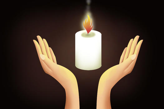 祈祷蜡烛图片素材免费下载