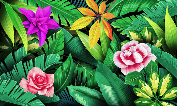 花卉植被背景元素图片素材免费下载