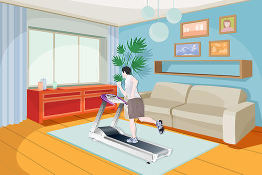 室内跑步运动健身图片素材免费下载
