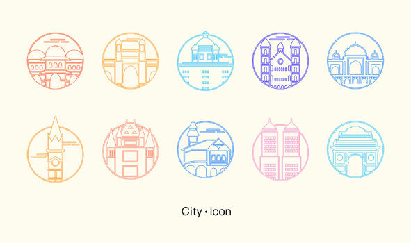 城市icon矢量图标图片素材免费下载
