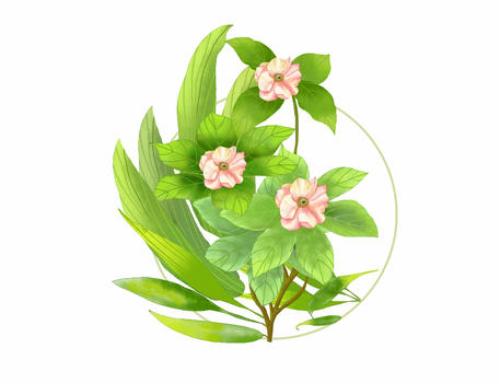 小清新水彩花朵花环图片素材免费下载