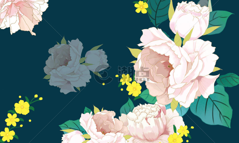 唯美花卉背景素材图片素材免费下载