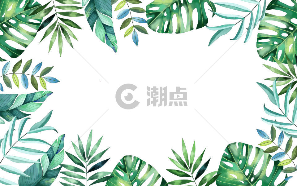 热带叶子背景素材图片素材免费下载
