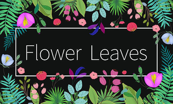 手绘叶子花卉背景图片素材免费下载