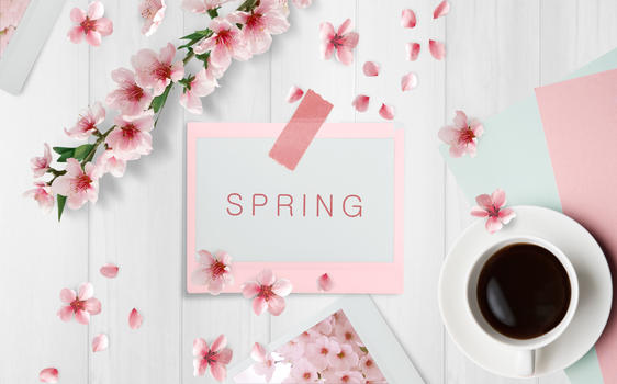 春季粉色清新背景图片素材免费下载