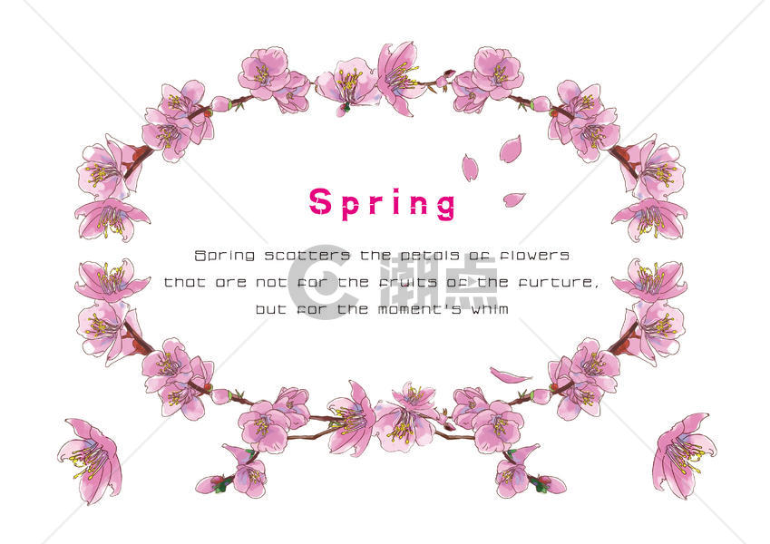 樱花花环背景图片素材免费下载