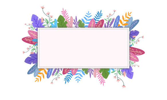 花卉叶子装饰边框图片素材免费下载