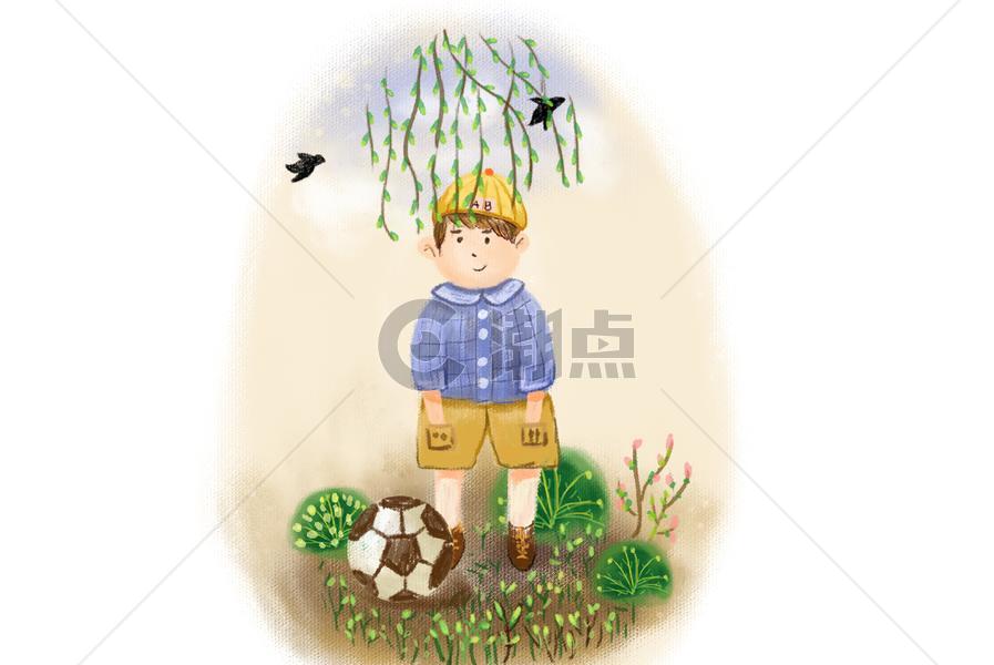 足球小男孩图片素材免费下载