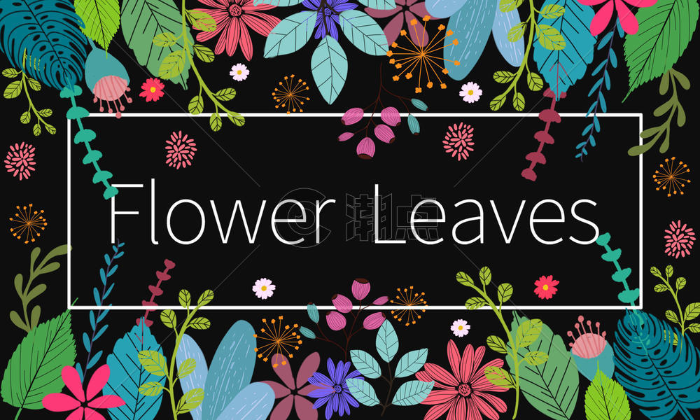 花卉叶子背景图片素材免费下载