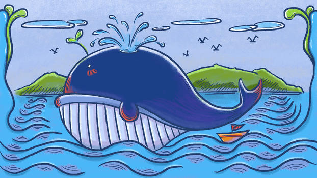 鲸与舟图片素材免费下载