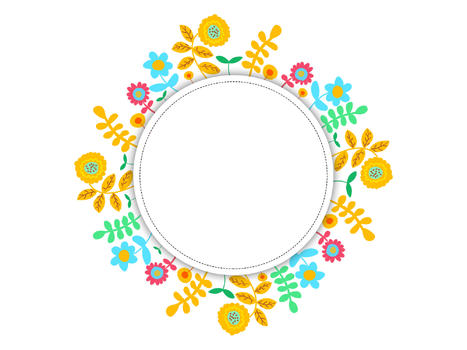 花卉圆框图片素材免费下载