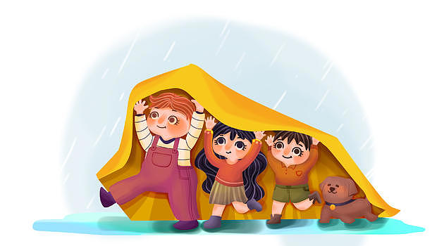 谷雨气节手绘插画图片素材免费下载