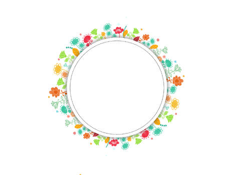 花卉叶子装饰框图片素材免费下载