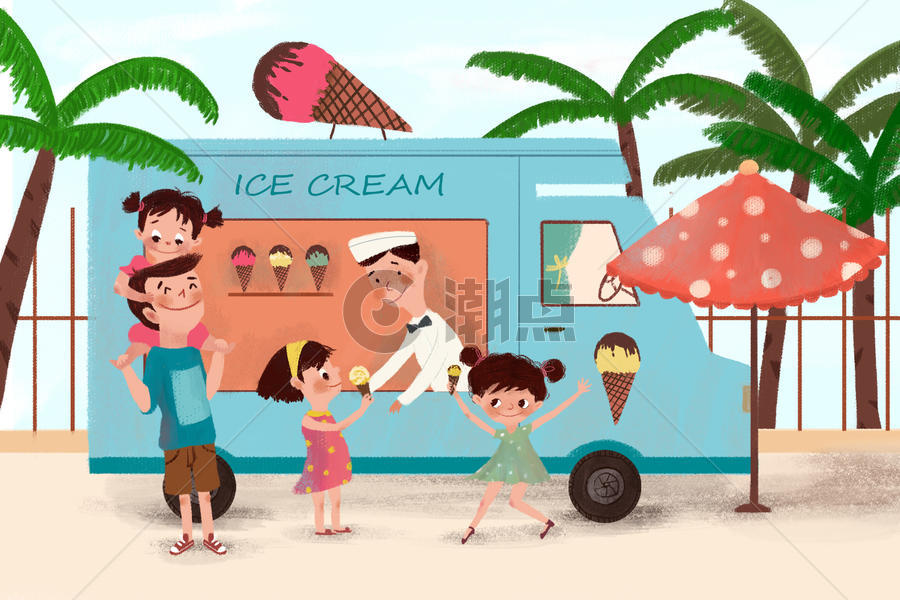 冰淇淋车图片素材免费下载
