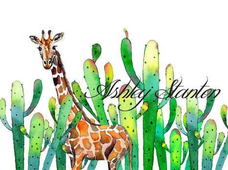 水彩植物动物插画图片素材免费下载