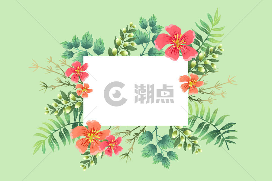 小清新花卉植物边框图片素材免费下载