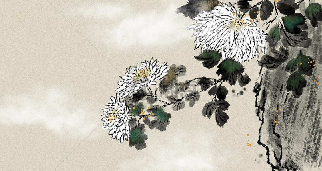 中国风花卉背景插画图片素材免费下载