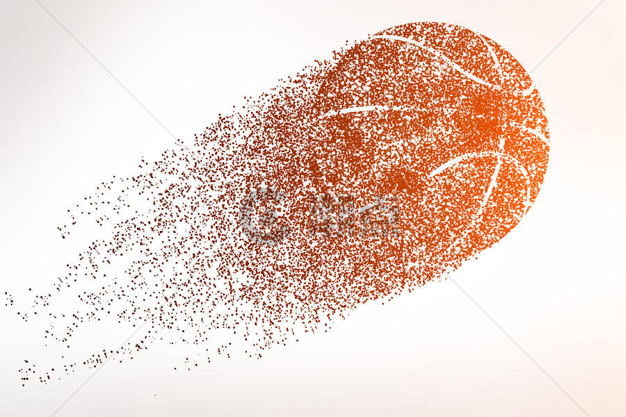 篮球剪影粒子图片素材免费下载