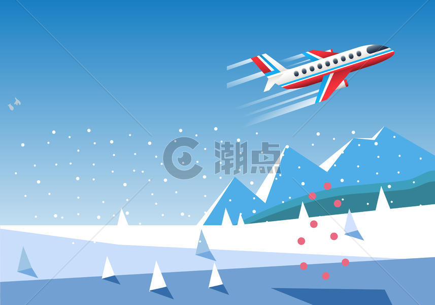 飞机旅行雪山图片素材免费下载