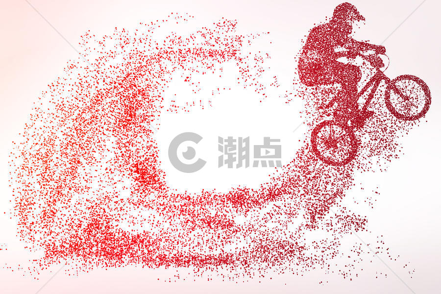飞自行车运动剪影图片素材免费下载