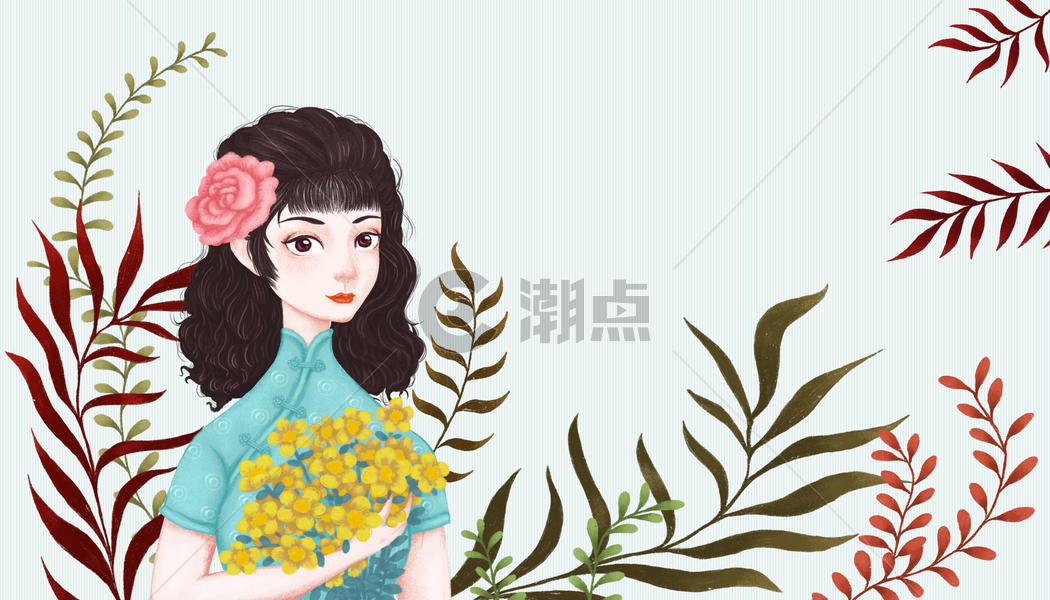 中国风女孩图片素材免费下载