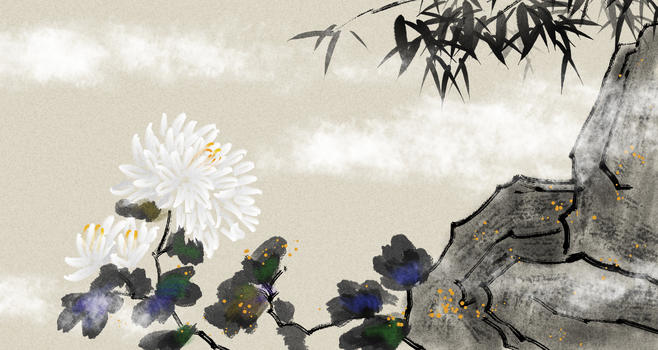 中国风水墨花卉图片素材免费下载