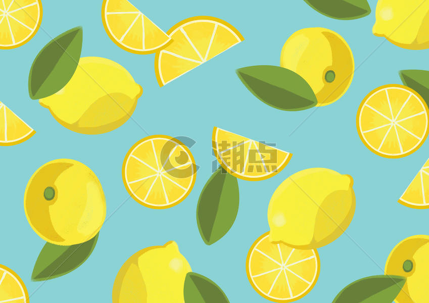 夏日柠檬背景图片素材免费下载