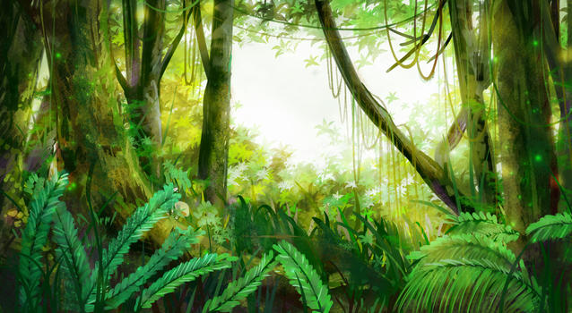 夏日树林-热带丛林图片素材免费下载