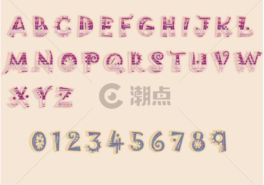 彩色清新矢量字母数字图片素材免费下载