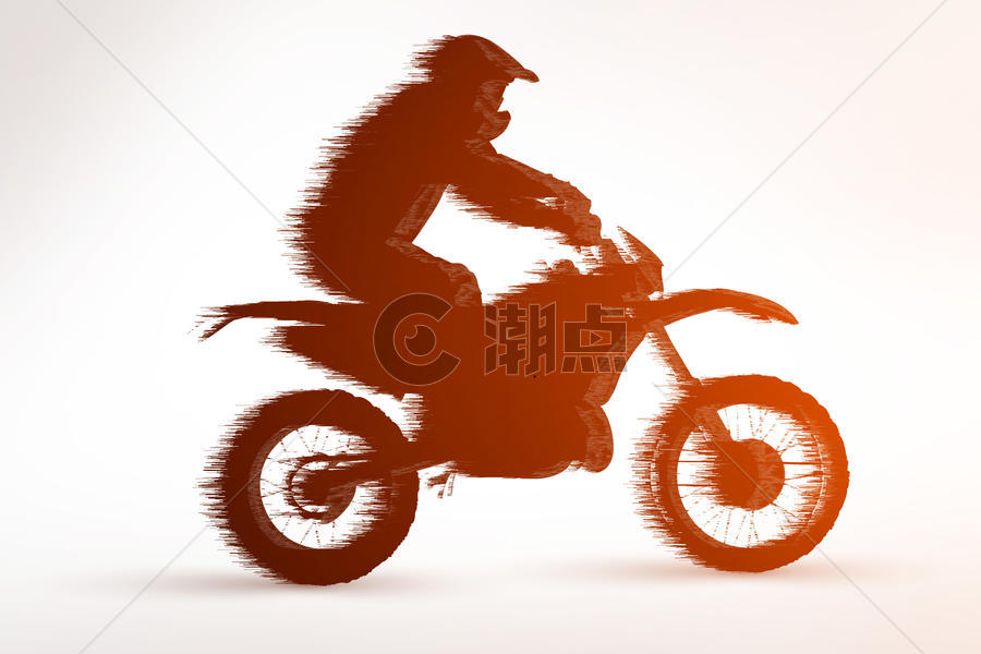 摩托车运动剪影图片素材免费下载