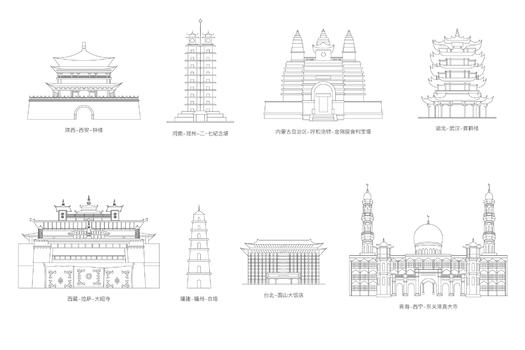 中国印象矢量建筑图片素材免费下载