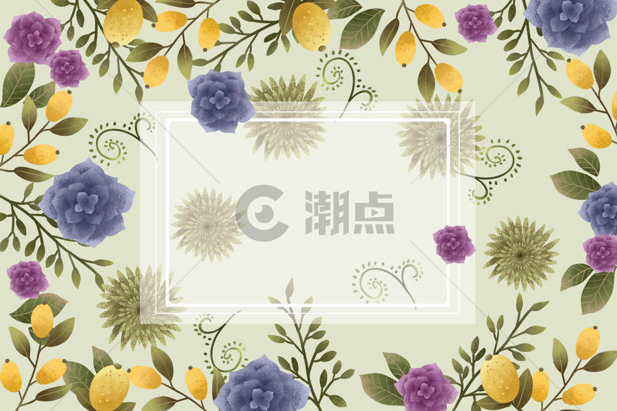 芒果元素花卉植物背景图片素材免费下载