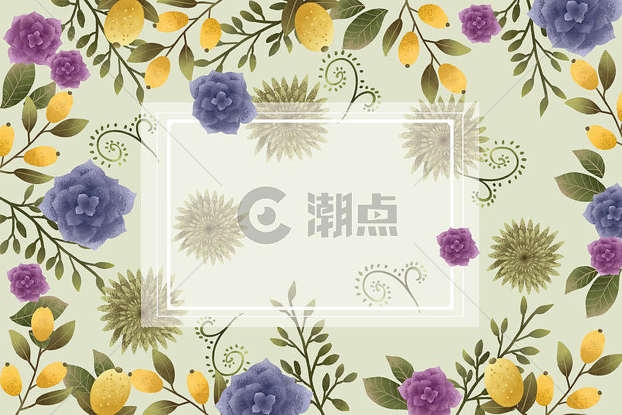 芒果元素花卉植物背景图片素材免费下载