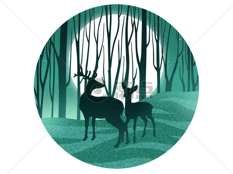 森林里的鹿图片素材免费下载