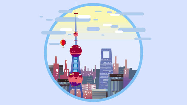 上海矢量城市图片素材免费下载